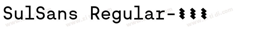 SulSans Regular字体转换